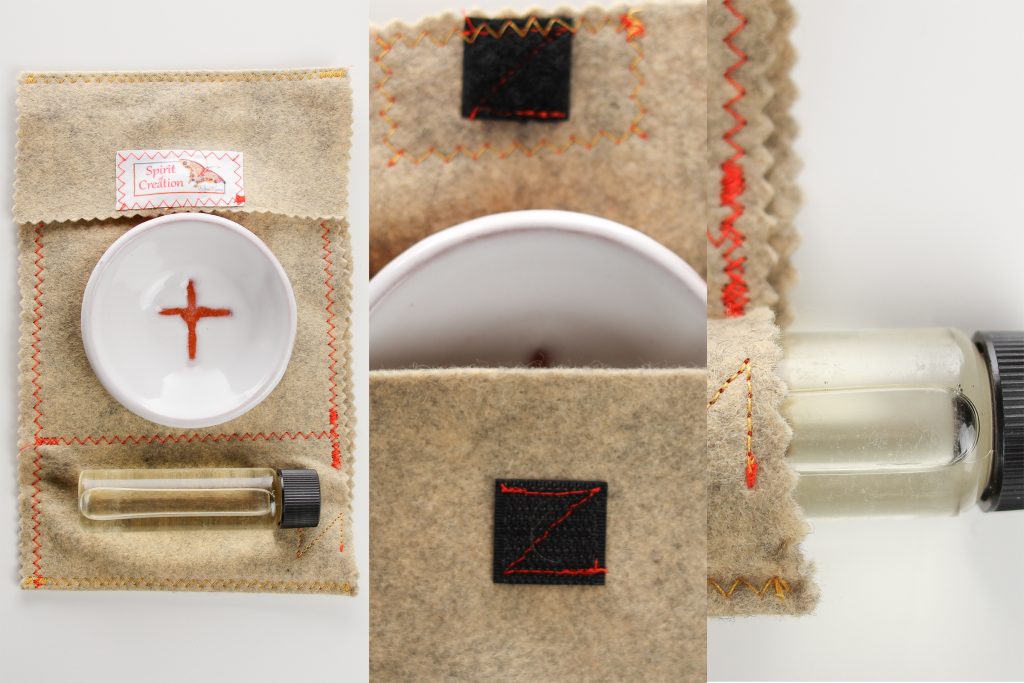 The included bag and drip-resistant bottle make this a portable set. Tuck it in your bag with your visitation communion set and your Bible and you are all set!