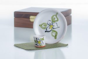 Ceramic Portable Communion Set Deluxe Organist Set Trillium