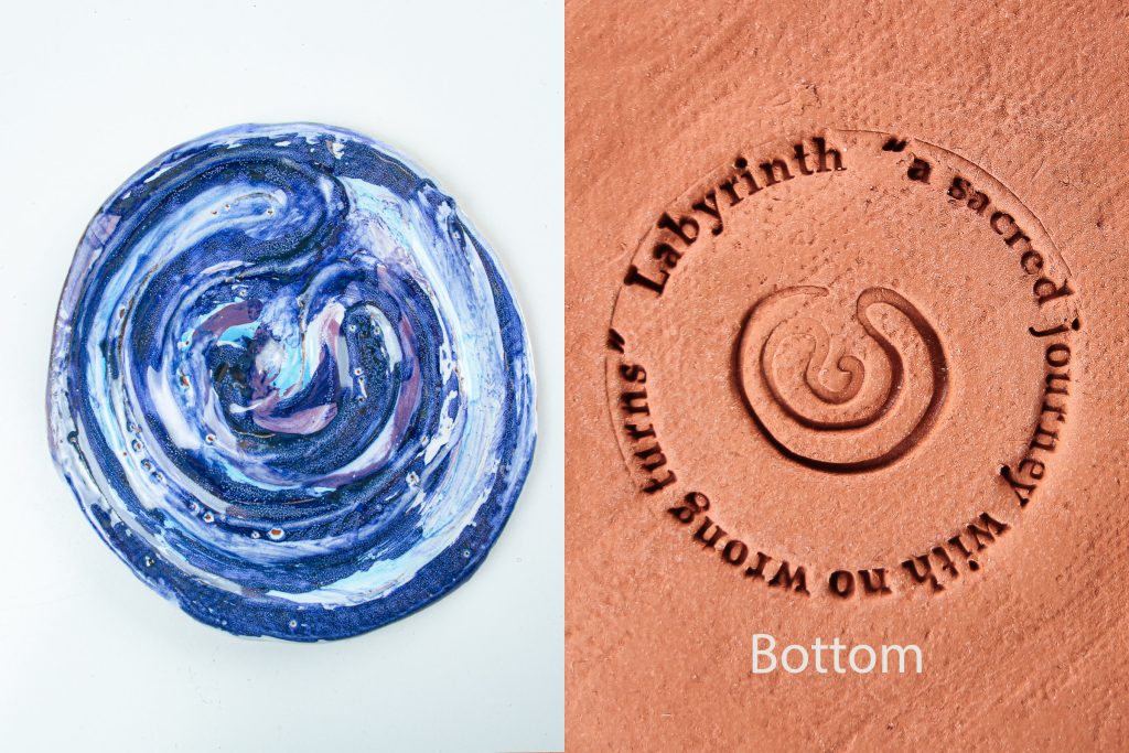 ceramic finger labyrinth midnight blue