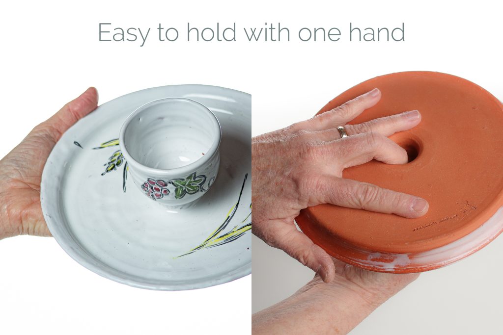 ceramic one handed communion sets grapes and wheat